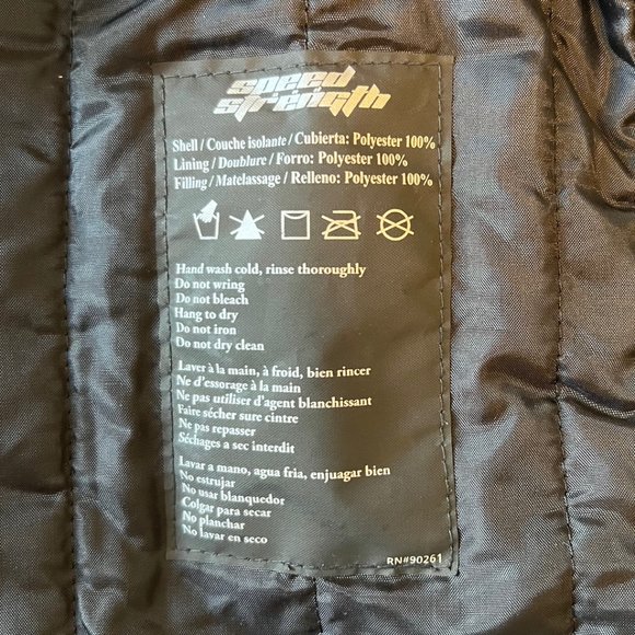 Speed Strength womans cotton motorcycle riding Jacket w/liner and Padding - Picture 4 of 4